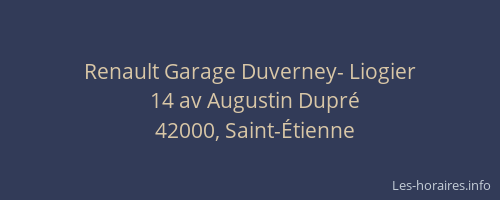 Renault Garage Duverney- Liogier