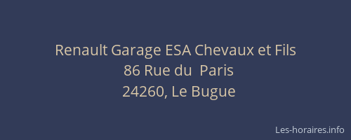 Renault Garage ESA Chevaux et Fils