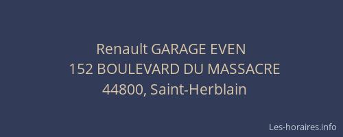 Renault GARAGE EVEN