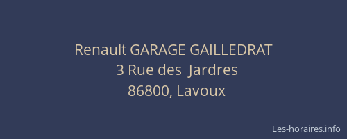 Renault GARAGE GAILLEDRAT