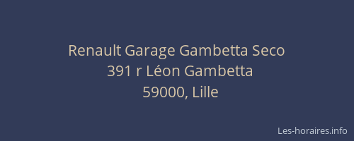 Renault Garage Gambetta Seco