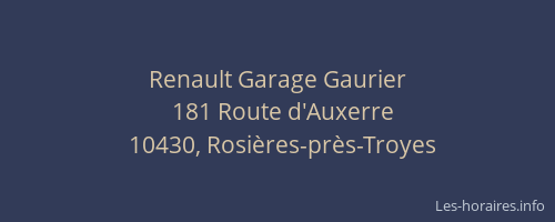 Renault Garage Gaurier