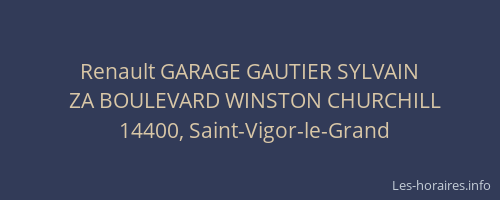 Renault GARAGE GAUTIER SYLVAIN