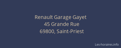 Renault Garage Gayet