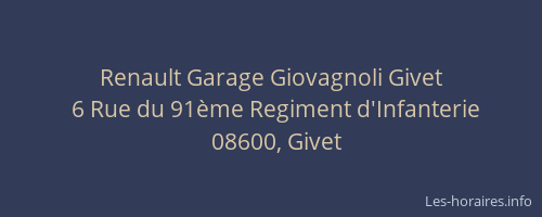 Renault Garage Giovagnoli Givet