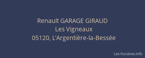 Renault GARAGE GIRAUD
