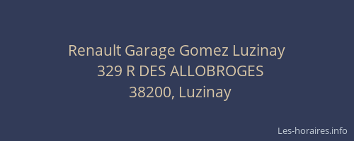 Renault Garage Gomez Luzinay