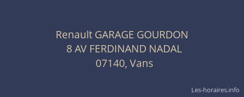 Renault GARAGE GOURDON
