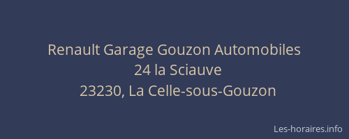 Renault Garage Gouzon Automobiles