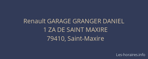 Renault GARAGE GRANGER DANIEL
