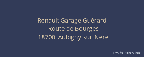 Renault Garage Guérard