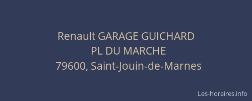Renault GARAGE GUICHARD