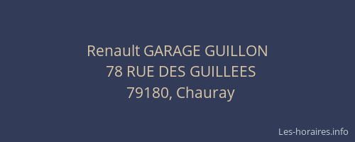 Renault GARAGE GUILLON