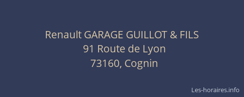 Renault GARAGE GUILLOT & FILS