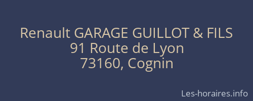 Renault GARAGE GUILLOT & FILS