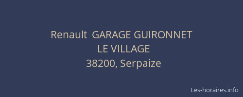 Renault  GARAGE GUIRONNET