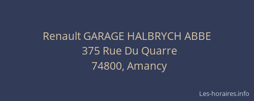 Renault GARAGE HALBRYCH ABBE