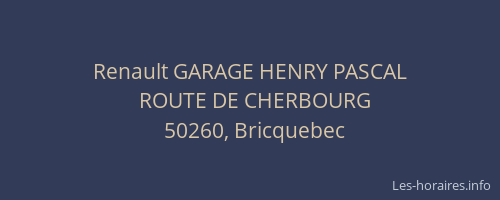 Renault GARAGE HENRY PASCAL