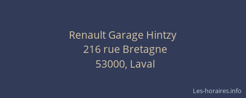 Renault Garage Hintzy