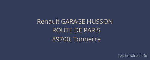 Renault GARAGE HUSSON