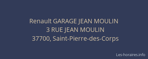 Renault GARAGE JEAN MOULIN
