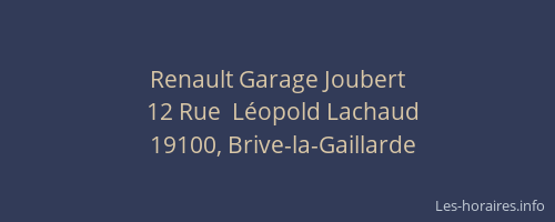 Renault Garage Joubert