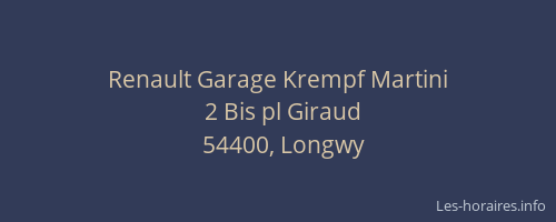 Renault Garage Krempf Martini