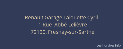 Renault Garage Lalouette Cyril
