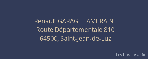 Renault GARAGE LAMERAIN