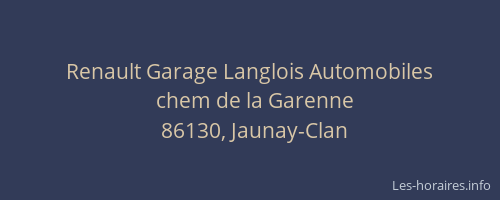 Renault Garage Langlois Automobiles