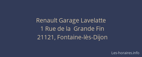 Renault Garage Lavelatte