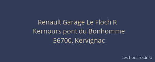 Renault Garage Le Floch R