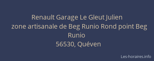 Renault Garage Le Gleut Julien