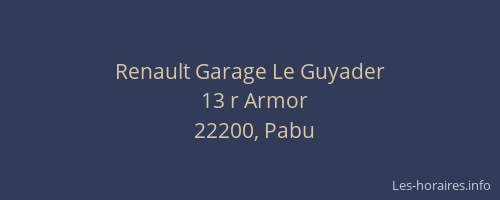Renault Garage Le Guyader