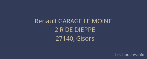 Renault GARAGE LE MOINE