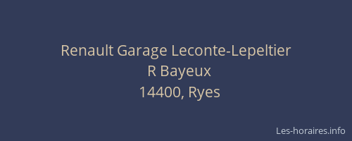 Renault Garage Leconte-Lepeltier