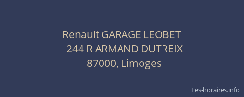 Renault GARAGE LEOBET