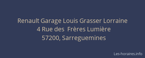 Renault Garage Louis Grasser Lorraine