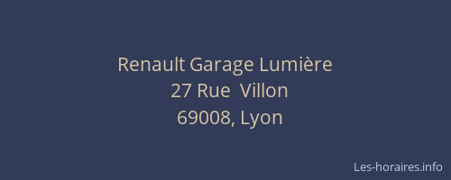 Renault Garage Lumière