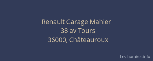 Renault Garage Mahier