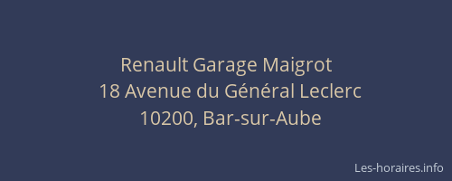 Renault Garage Maigrot