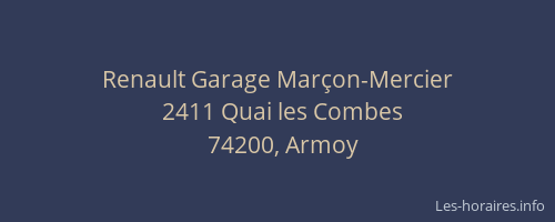 Renault Garage Mar&ccedil;on-Mercier