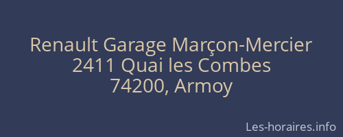 Renault Garage Marçon-Mercier