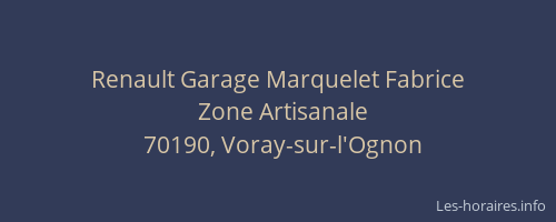 Renault Garage Marquelet Fabrice