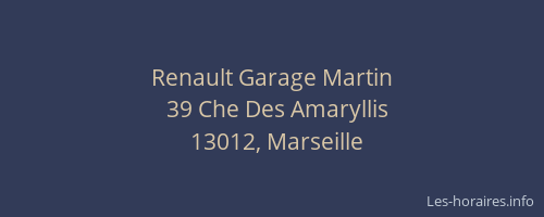 Renault Garage Martin