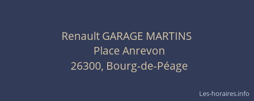 Renault GARAGE MARTINS