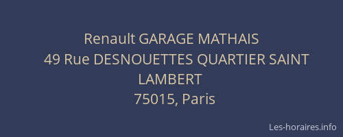Renault GARAGE MATHAIS