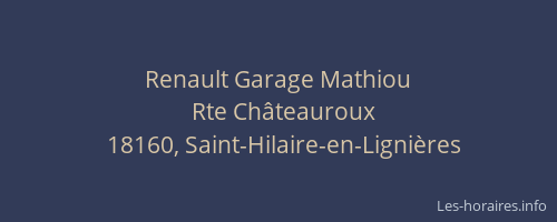 Renault Garage Mathiou