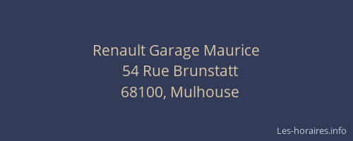 Renault Garage Maurice