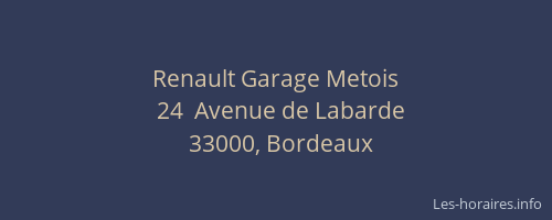 Renault Garage Metois